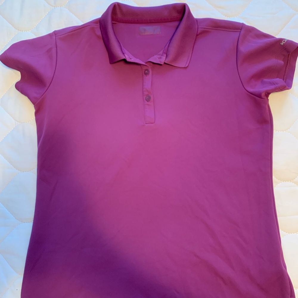 Purple colored athletic shirt